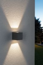 Applique murale LED en saillie Cybo carrée 2x3 W Grise 80x80mm (18000)