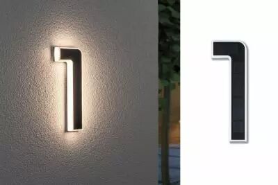 Applique solaire num�ro de maison 1 IP44 3.000 K 0,2W batterie rempla�able (79842)