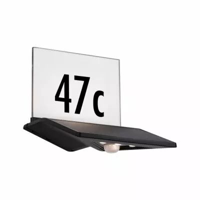 Applique solaire Yoko 150lm 3000k d�tecteur mouvement + n� maison anthracite (94243)
