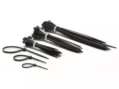 Attaches nylon noir assortiment 75pc (ECTBMIX)