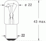 B22d 23x43 130v 15w (123080)