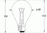 B22d 60x105 12v 25w (005000)