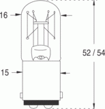 Ba15d 16x54 12v 15w (118454)