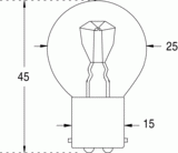 Ba15d 25x45 125v 15w (124560)