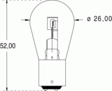 Ba15d 26x52 12v 15w (121992)