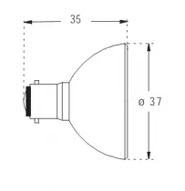Ba15d mr11 ouv 12v 20w angle d\'éclairage 12° (131055)