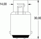 Ba15d ve 14x30 110v 2,5ma fluo (119975)