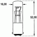 Ba15d ve 16x52 380v 1,8ma fluo (120095)