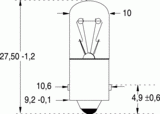 Ba9s 10x28 12v 100ma (116100)