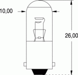 Ba9s pl 9x26 110v 1,5ma neon (119522)