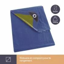 B&Acirc;CHE - BLEU/KAKI - R&Eacute;SISTANT - 3 x 6 m (110-0306)