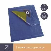 B&Acirc;CHE - BLEU/KAKI - R&Eacute;SISTANT - 5 x 6 m (110-0506)