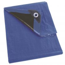 Bâche - Bleu/Noir - Ultrarésistant - 3 X 4 M (180-0304)