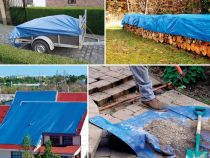 BÂCHE - BLEU/VERT - STANDARD - 4 x 5 m (70-0405)