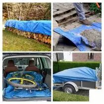 BÂCHE - BLEU/VERT - STANDARD - 5 x 5 m (70-0505)