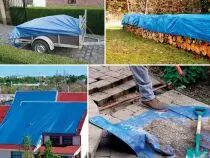 BÂCHE - BLEU/VERT - STANDARD - 5 x 5 m (70-0505)