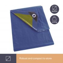 BÂCHE - BLEU/VERT - STANDARD - 6 x 10 m (70-0610)