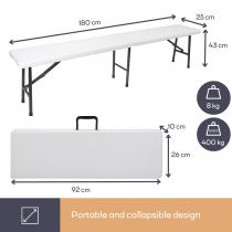 BANC PLIABLE - 183 X 28 X 43CM