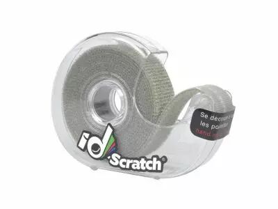 Bande velcro - bobine 2m x 2cm - couleur grise (IDS-SG)