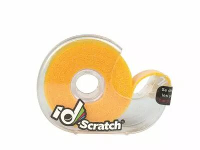 Bande velcro - bobine 2m x 2cm - couleur jaune (IDS-MY)