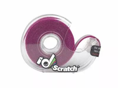 Bande velcro - bobine 2m x 2cm - couleur violet rouge (IDS-VR)