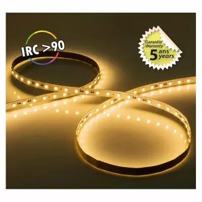 BANDEAU BLC 3000K 5M 120LED IP20 24V BOITE 5ANS (100705)