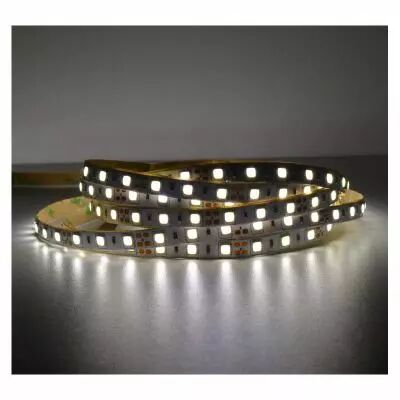 BANDEAU BLC 3000K 5M 60LED ET 5W/M IP54 12V SILICONE (100407)