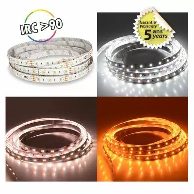BANDEAU BLC CCT 2000-6500K 5M 170LED 10W/M IP20 12V 5ANS (100708)