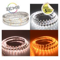 BANDEAU BLC DIM 5M 120LED 9,6W/M IP20 12V BOITE 5ANS (751776)