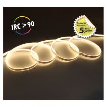 BANDEAU COB 3000K 5M 320LED/M ET 9W/M IP65 24V 5ANS (100519)