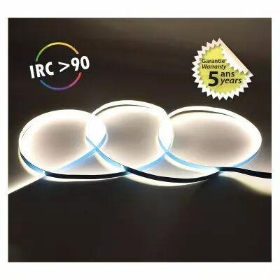 BANDEAU COB 6000K 5M 320LED/M ET 9W/M IP20 24V 5ANS (100518)