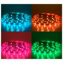 BANDEAU COULEURS 5M 30LED ET 7,2W/M IP67 12V SILICON (75033)