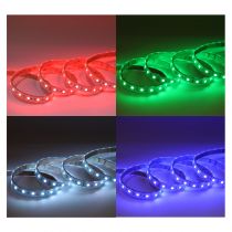 BANDEAU RGB 5M 60LED ET 9W/M IP67 12V TUBE SILICONE (100420)