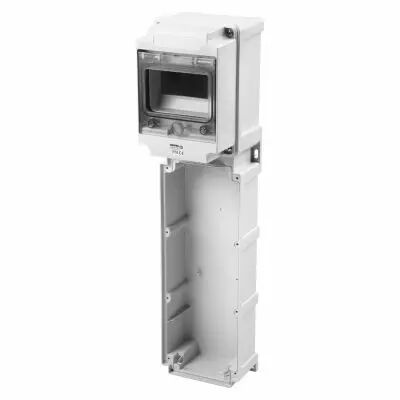 Base modulaire avec panneau ouvert rails din 1 prise 63a (GW66784)