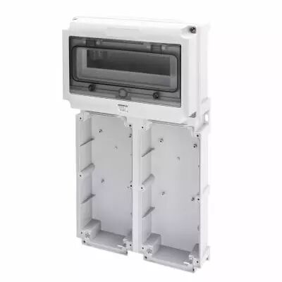Base modulaire avec panneau ouvert rails din 2 prises 16/32a (GW66782)