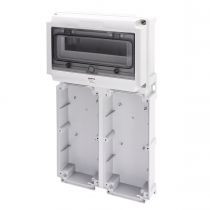 Base modulaire avec panneau ouvert rails din 2 prises 16/32a (GW66782)