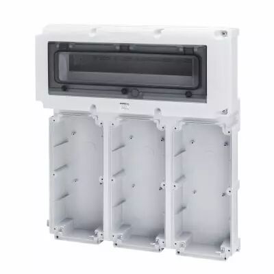 Base modulaire avec panneau ouvert rails din 3 prises 16/32a (GW66783)