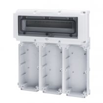 Base modulaire avec panneau ouvert rails din 3 prises 16/32a (GW66783)