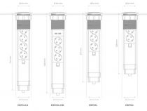 BLOC 3 PRISES ESCAMOTABLE + 2 x USB - TERRE ALLEMANDE (EBP03LUSB-G)