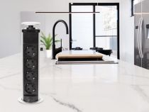 Bloc escamotable à 4 prises- schuko (EBP04LN-G)