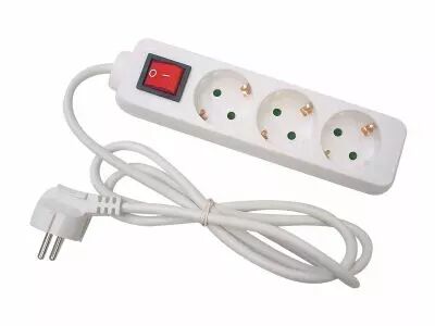 Bloc multiprise, 3 prises avec interrupteur - c�ble de 3 m (EB3S-3-G)