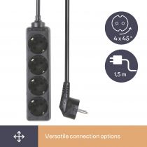 Bloc multiprise, 4 prises (EB4BL-G)