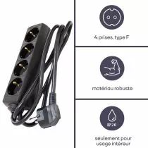 Bloc multiprise, 4 prises (EB4BL-G)