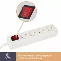Bloc multiprise, 4 prises avec interrupteur (EB4S-G)