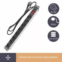 Bloc multiprise, 8 prises (EBP08PDU-G)