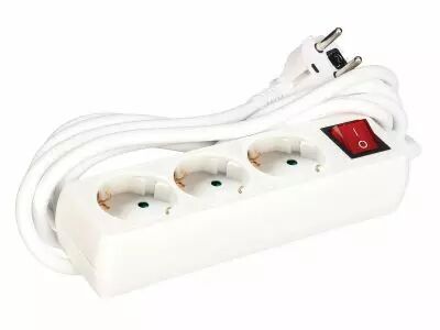 Bloc multiprises, 3 prises + interrupteur, 3 x 1.5 mm� (EB3S-G)
