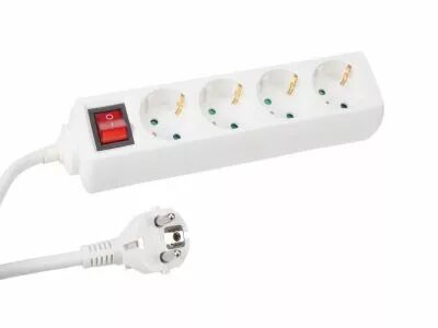 Bloc multiprises, 4 prises + interrupteur (EB4S-3-G)