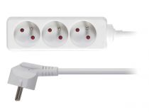 Bloc multiprises 3 prises - terre francaise - 3 x 1.5mm² (EB3)