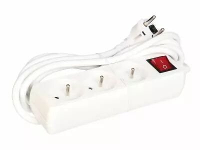 Bloc multiprises 3 prises avec interrupteur (EB3S-3)