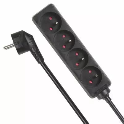 Bloc multiprises 4 prises - noir (EB4BLN)